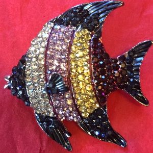 Stunningly colored fish brooch
